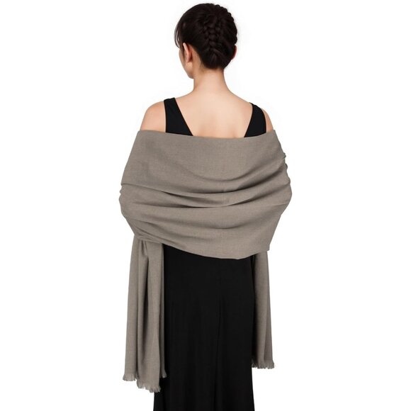 🆕 Women Khaki Wedding Evening Dress Pashmina Shawl Winter Foulard Femme Wraps - Picture 1 of 7